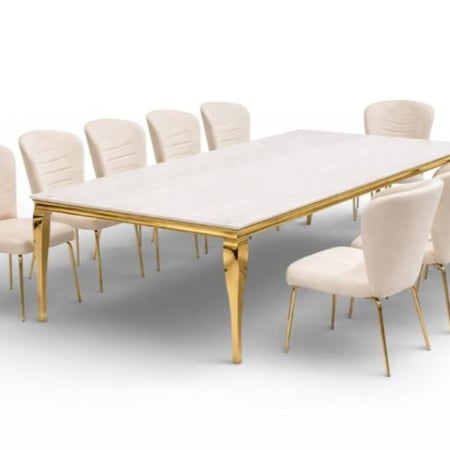 طاولة طعام رخام 10 كراسي