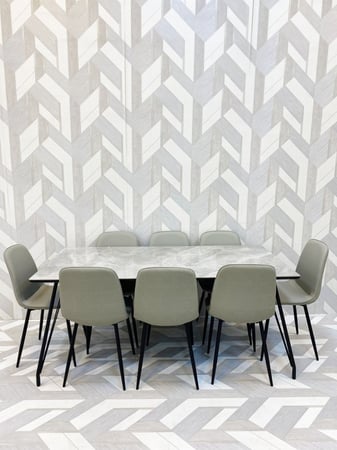 طاولة طعام 8 كراسي سرميك