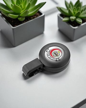 حامل بطاقة UHOO مع شعار 3D ، وزارة الحرس الوطني ، الشئون الصحية