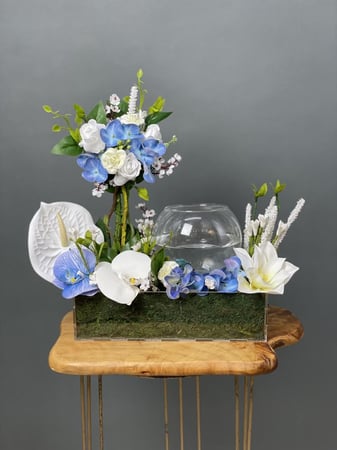 حوض سمك الزينة المميز ورد صناعي