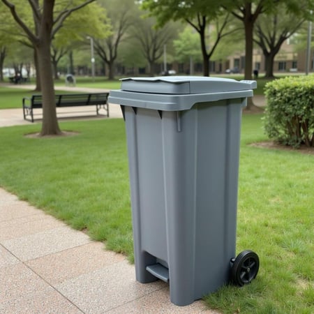 برميل مع دعسة (120 لتر) بعجلات - رقم الموديل(510)