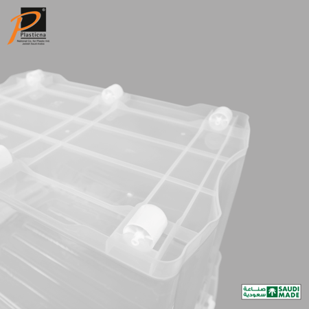 حافظة تخزين شفافة (بعجلات) 50 لتر- رقم الموديل(401)