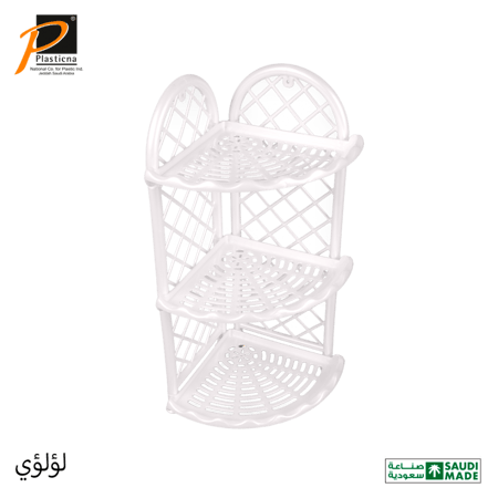 أرفف حمام ركن 3 دور- رقم الموديل(295-3)