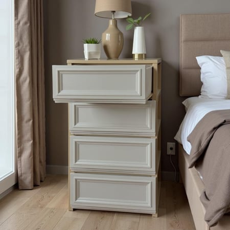 درج تخزين بتصميم خشبي ( 4 دور ) كبير- رقم الموديل(854)