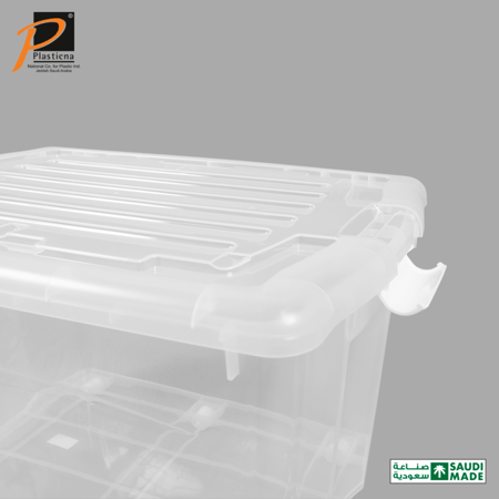 حافظة تخزين شفافة (بعجلات) 50 لتر- رقم الموديل(401)