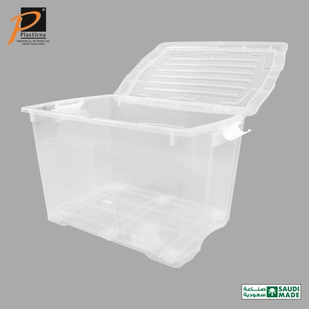 حافظة تخزين شفافة (بعجلات) 50 لتر- رقم الموديل(401)