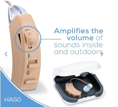 سماعة خلف الاذن لحالات ضعف السمع HEARING AMPLIFIER BEURER HA 50