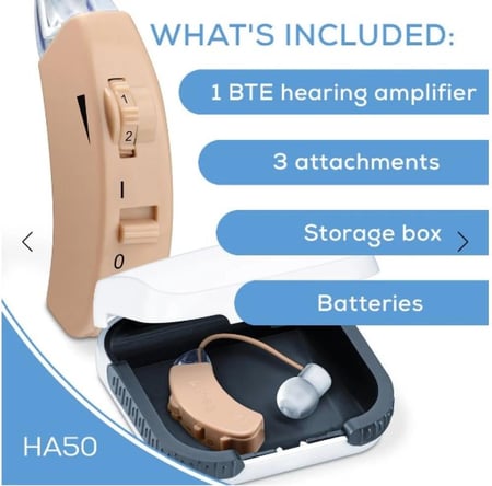 سماعة خلف الاذن لحالات ضعف السمع HEARING AMPLIFIER BEURER HA 50