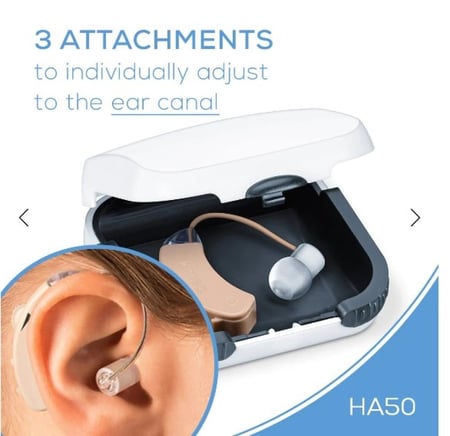 سماعة خلف الاذن لحالات ضعف السمع HEARING AMPLIFIER BEURER HA 50