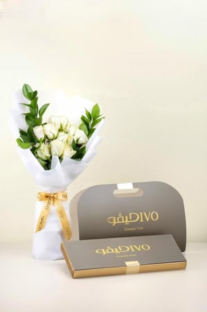 هدية جوري كرنش شيكولاته مع ورد