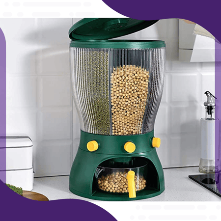موزع لتخزين الأرز والحبوب قابل للدوران بـ 4 أقسام (Model-E)