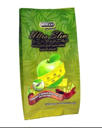 شاي اخضر للتنحيف بالتفاح الاخضر الترا سليم من هيماني  1 * 10 حبة