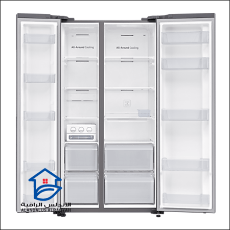 ثلاجة سامسونج باب جنب باب 22.9 قدم فضي