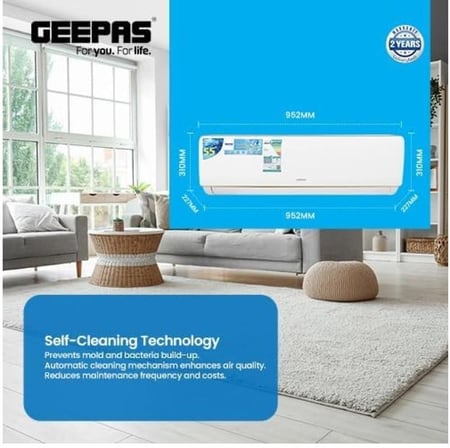 مكيف اسبليت جيباس 12000 وحدة – حار و بارد GACS1215KCHA