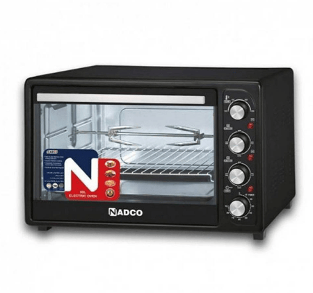 فرن كهربائي مع شواية نادكو سعة 66 لتر اسود NC-66EOF