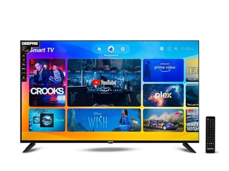 شاشة جيباس سمارت 55 بوصة GLED5508SFHD بنظام أندرويد ووضوح 4K UHD