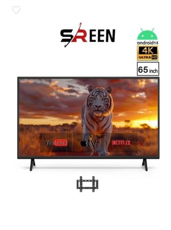 شاشة 65 بوصة سرين سمارت اندرويد 4k SREEN