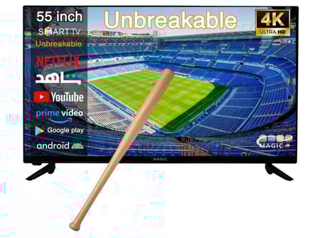 شاشة 55 بوصة ماجيك سمارت 4K ضد الكسر MAGIC