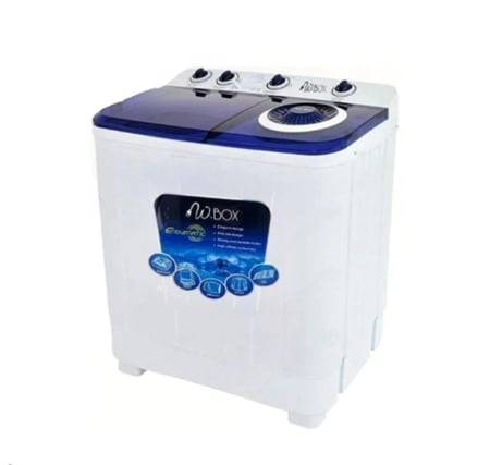 غسالة دبليو يوكس 18 كيلو حوضين ازرق KW1718H WBOX