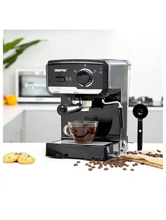 ماكينة صنع الكابتشينو سعة 1.25 لتر لون أسود