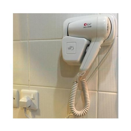 مجفف شعر مع قاعدة للتثبيت على الجدار من DLC