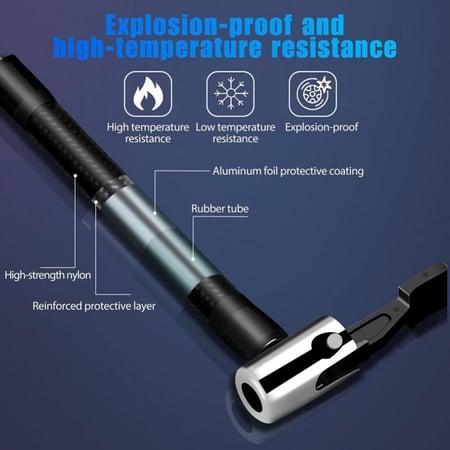 منفاخ هواء متنقل قابل للشحن شاشة ديجيتال مع كشاف ليد DLC-2901 أسود