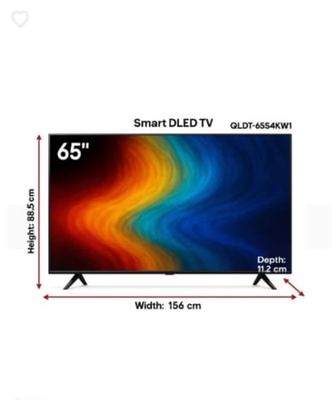 شاشة 65 بوصة QLD سمارت ويبوس DLED UHD 4K
