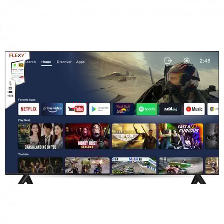 شاشة فلكسي 65 بوصة سمارت , Google TV , 4K نظام قوقل اصلي تدعم شاهد