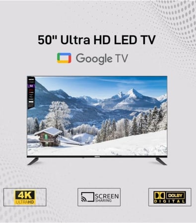 شاشة جيباس مقاس 50 بوصة سمارت جوجل موديل GLED5006SGXHD