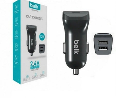 بيلك - شاحن سيارة مخرجين يو أس بي بقوة 12واط    من belk