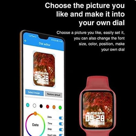 ساعة ذكية 6 أحدث الساعات الذكية بشاشة كبيرة.