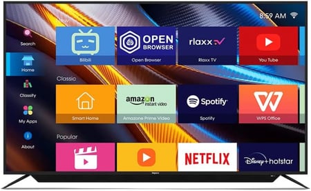 شاشة  امبكس الذكي 65  بنظام اندرويد 11, سمارت- 4k