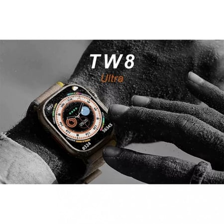 ساعة ذكية شبيه ابل   TW18-Ultra  اسود