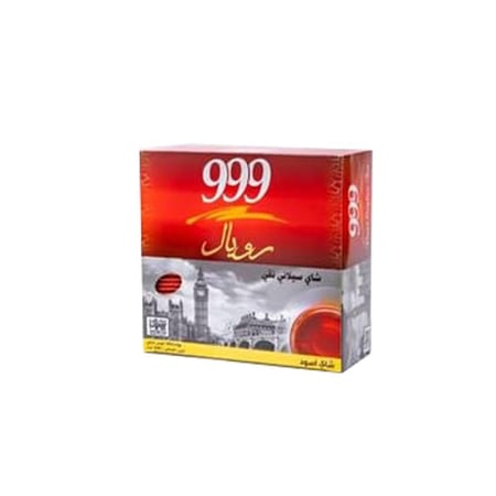 شاي 999 اسود رويال ظروف مغلفة 100 كيس