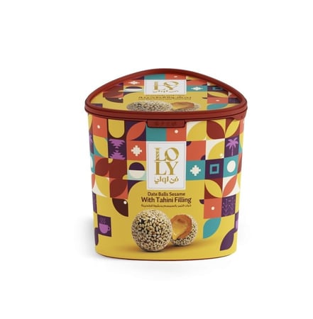 كرات التمر بالسمسم _ بحشوة الطحينة