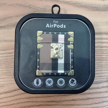 صندوق فاخر لحفظ علبة سماعات  Apple Airpods 1/2