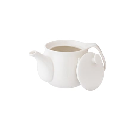 براد شاي بورسلان ابيض سادة 750 مل