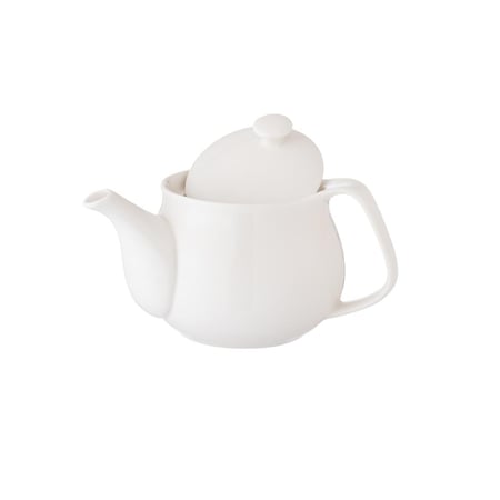 براد شاي بورسلان ابيض سادة 750 مل