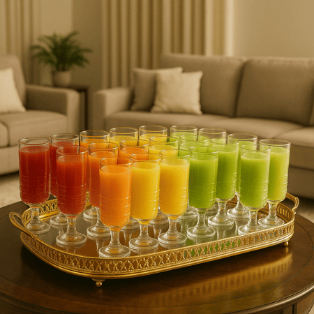 كاسات عصير ترحيبي ميني زجاج 95 مل 6 قطعة