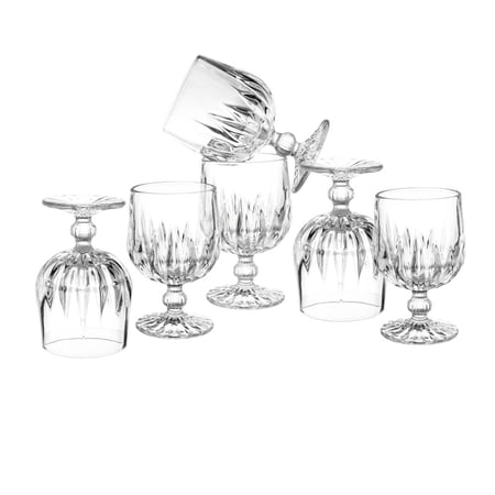 طقم كاسات عصير زجاج منقوش 6 قطعة 240 مل