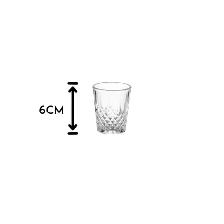 طقم كاسات عصير ترحيبي ميني زجاج 56 مل محجر 12 قطعة Drink is welcome