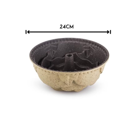 قالب كيك معدن ماريسا ذهبي شكل وردة الوان متعددة مقاس 24 سم