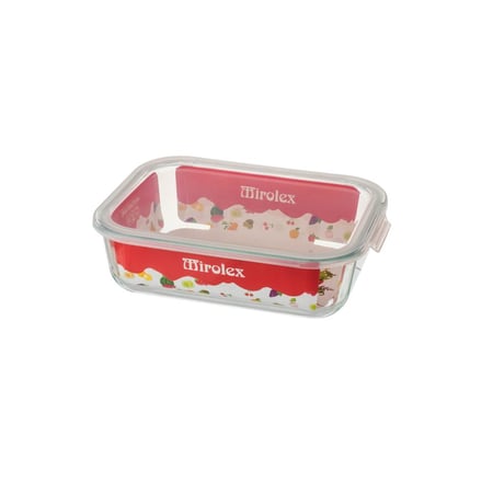 حافظة طعام زجاج شفاف بغطاء مقاس 29*19 سم