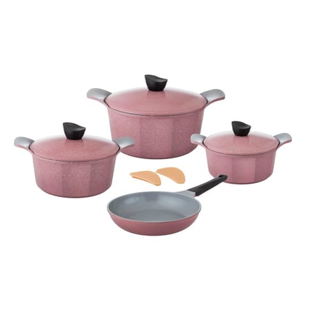 طقم قدور جرانيت جويل زهري 9 قطعة بجودة عالية