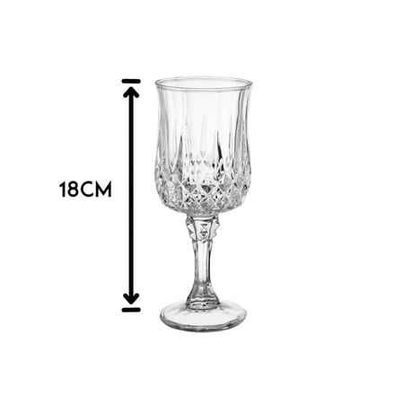 طقم كاسات عصير زجاج محجر 6 قطعة 240 مل