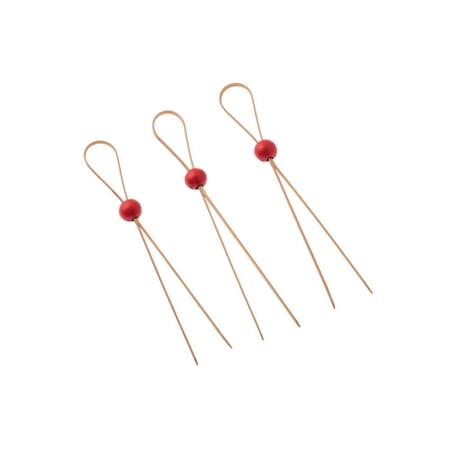 اعواد تمر وحلى خشب بمقبض حلقات 24 قطعة