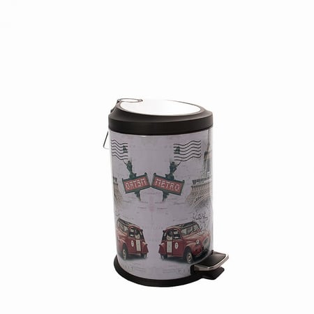 سلة مهملات ضفط معدن برسومات