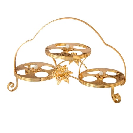 شيالة فناجين قهوة سعودي معدن ذهبي فاخر