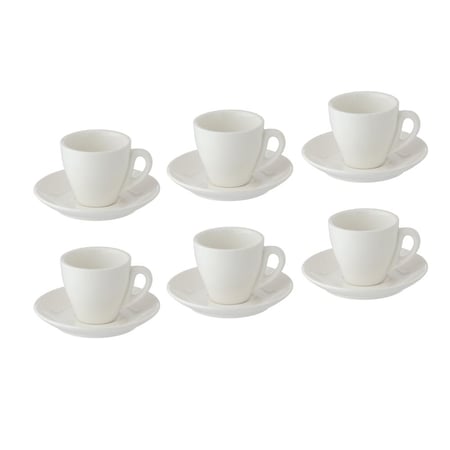 فناجين قهوة تركي بورسلان ابيض سادة 65 مل