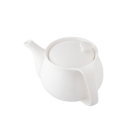 براد شاي بورسلان ابيض سادة 750 مل